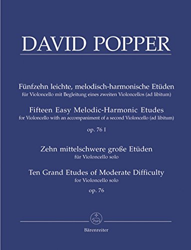15 leicht, melodisch-harmonische Etüden op 76/1. 10 mittelschwere große Etüden op 76 für Violoncello solo. Spielpartitur(en) 15 leicht, melodisch-harmonische Etüden op 76/1. 10 mittelschwere große Etüden op 76 für Violoncello solo. Spielpartitur(en)