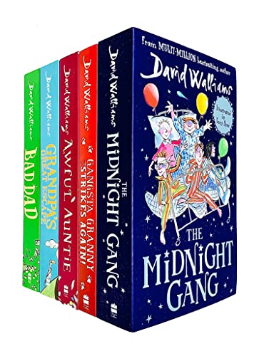 David walliams collection 5 books set (the ice monster [hardcover], bad dad [hardcover], grandpa great escape, midnight gang, awful auntie)