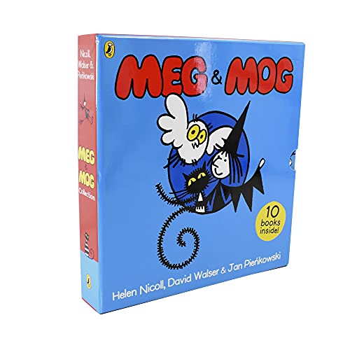 Meg & Mog 10 Picture Books Collection Box Set (Mog's Missing, Meg at Sea, Mog at The Zoo, Meg's Veg, Meg And The Dragon, Meg Comes to School & MORE!)