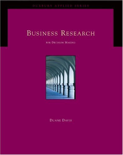 Business Research For Decision Making With Infotrac