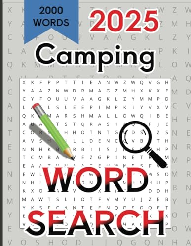 The Ultimate Camping Word Search Book: 2000 Camping related words spread across 100 word searches! Fun for the Camping enthusiast in your life! von Independently published