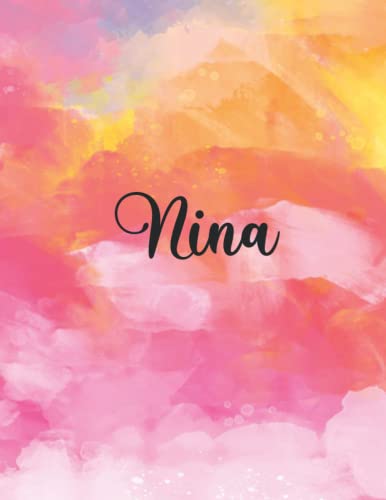 Nina: Personal Name Dot Gird | The Notebook For Writing Journal or Diary Women & Girls Gift for Birthday, For Student | 160 Pages Size 8.5x11inch - V.320 von Independently published
