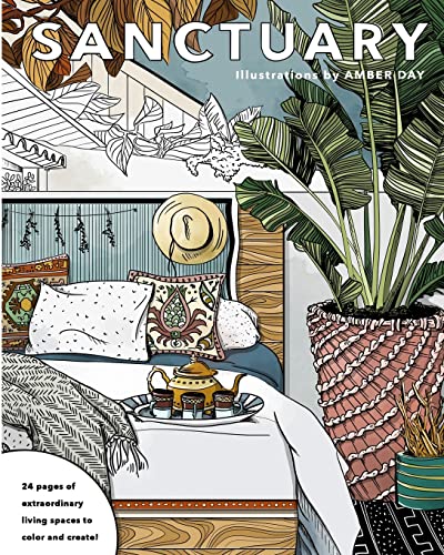 Sanctuary: Living Spaces Coloring Book von Createspace Independent Publishing Platform