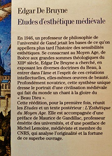 Etudes D'Esthetique Medievale - Tome 2: suivi de L'esthétique du Moyen Âge von ALBIN MICHEL