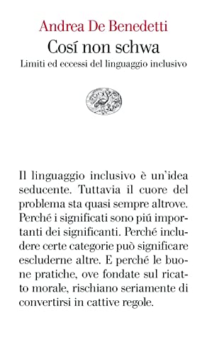 Così non schwa. Limiti ed eccessi del linguaggio inclusivo (Vele)