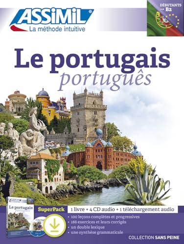 Le portugais. Con 4 CD-Audio: Super pack avec 1 livre, 4 CD audio et 1 téléchargement audio (Senza sforzo) von Assimil Italia