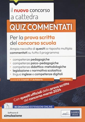 Quiz commentati per la prova scritta del concorso scuola. Con software di simulazione (Concorso a cattedra) von Edises professioni & concorsi