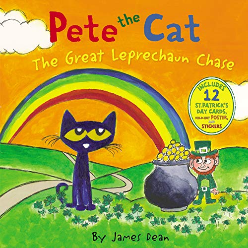 Pete the Cat: The Great Leprechaun Chase: Includes 12 St. Patrick's Day Cards, Fold-Out Poster, and Stickers!