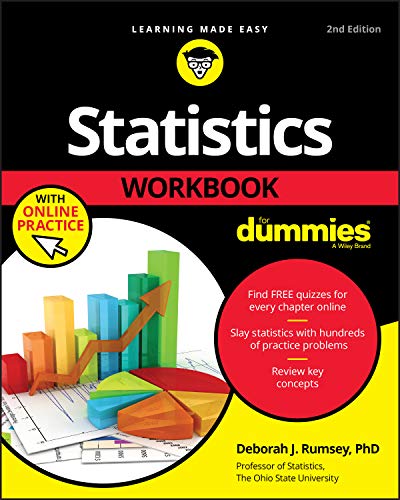 Statistics Workbook For Dummies with Online Practice, 2nd Edition