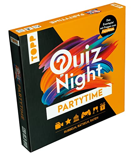 Quiznight – Partytime: RUBBELN, RÄTSELN, RATEN: Quiz-Spiel für einen unvergesslichen Abend mit deinen Freunden – ab 16 Jahren – für 2-20 Spieler von TOPP
