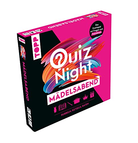 Quiznight – Mädelsabend: RUBBELN, RÄTSELN, RATEN: Quiz-Spiel für Geburtstage und Junggesellinnenabschiede – ab 16 Jahren – für 2-20 Spieler