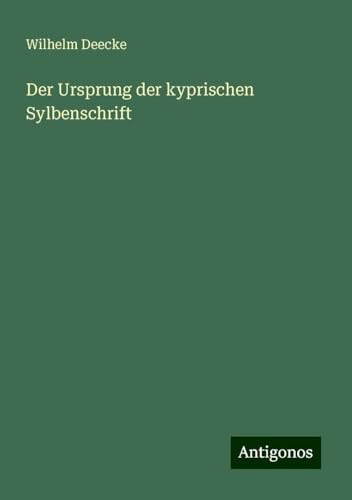 Der Ursprung der kyprischen Sylbenschrift