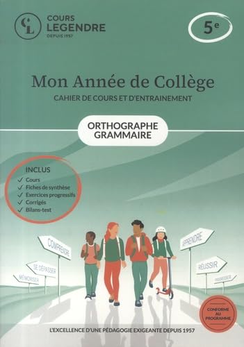 Mon année de collège - 5ème orthographe-grammaire-cahier de cours et d'entraînement: Cours – Fiches de synthèse – Exercices – Corrigés - Bilans-test Mon année de collège - 5ème orthographe-grammaire-cahier de cours et d'entraînement: Cours – Fiches de synthèse – Exercices – Corrigés - Bilans-test von EDICOLE