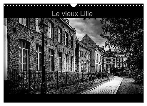 Le Vieux Lille (Calendrier mural 2025 DIN A3 vertical), CALVENDO calendrier mensuel: Photographies en noir et blanc des rues du "Vieux Lille"
