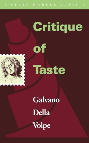 Critique of Taste (Verso Modern Classics)