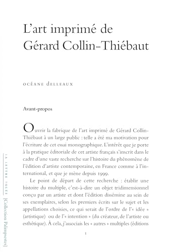 L'art imprimé de Gérard Collin-Thiébaut: par Océane Delleaux von La Lettre Volée