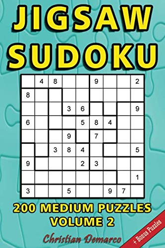 Jigsaw Sudoku: 200 Medium Jigsaw Sudoku Puzzles Volume 2