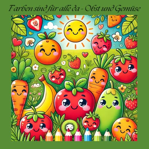 Farben sind für alle da - Obst und Gemüse: Malbuch zum Entspannen und lernen mit 40 wunderschönen Obst und Gemüse Motiven von Independently published