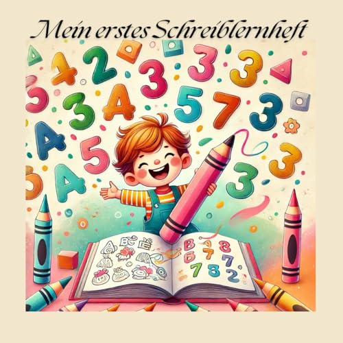 Mein erstes Schreiblernheft: Buchstaben, Zahlen & Formen spielerisch in einem Malbuch lernen! von Independently published