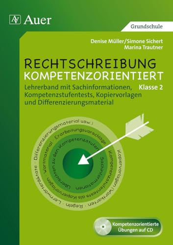 Rechtschreibung kompetenzorientiert - Klasse 2 LB: Lehrerband mit Sachinformationen, Kompetenzstufen tests, Kopiervorlagen und Differenzierungsmaterial