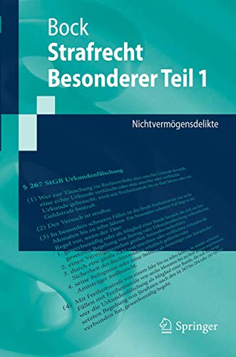 Strafrecht Besonderer Teil 1: Nichtvermögensdelikte (Springer-Lehrbuch) von Springer