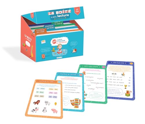 La boîte à défis lecture : lire mieux et plus vite - CP-CE1: 100 cartes à piocher pour progresser La boîte à défis lecture : lire mieux et plus vite - CP-CE1: 100 cartes à piocher pour progresser