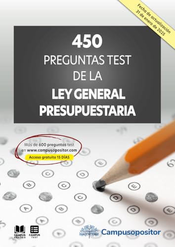 450 preguntas test de la Ley General Presupuestaria von Campus Opositor