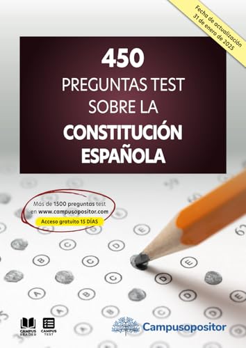 450 preguntas test sobre la Constitución Española von Editorial Colex