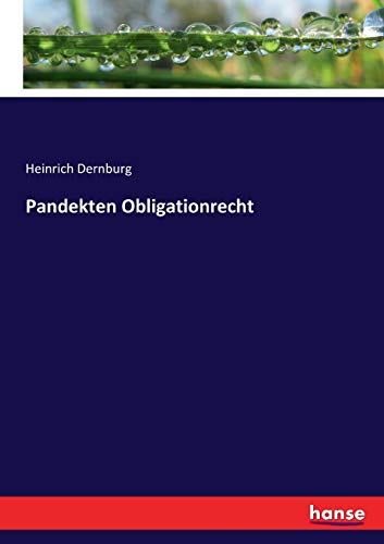 Pandekten Obligationrecht von Hansebooks