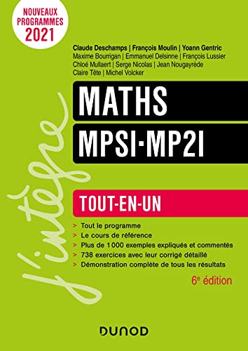 Maths MPSI-MP2I - 6e éd.: Tout-en-un