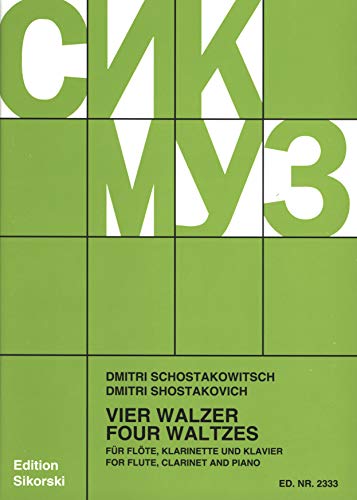 4 Walzer. Flöte, Klarinette, Klavier von -