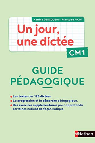 Un jour, une dictée CM1 - Cahier corrigé + Guide PCF von NATHAN