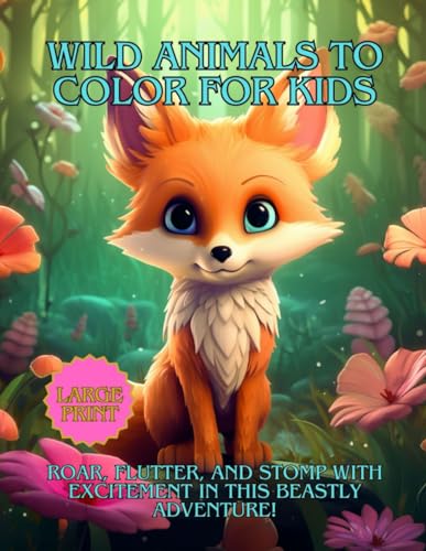 wild animals to color for kids: Roar, Flutter, and Stomp with Excitement in this Beastly Adventure! von Independently published