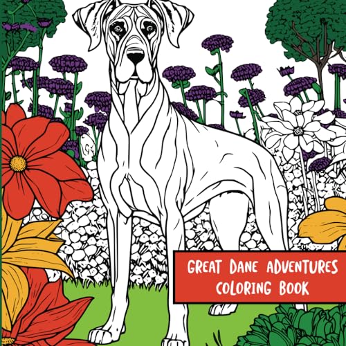 Great Dane Adventures: Coloring Book von Independently published