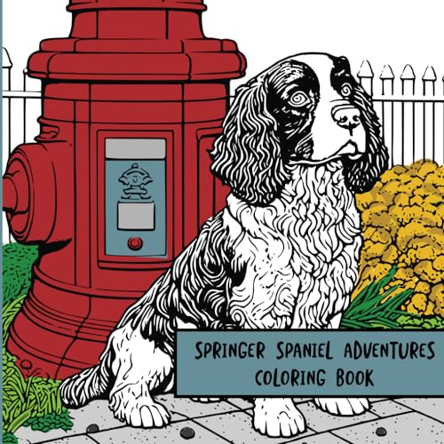 Springer Spaniel Adventures: Coloring Book von Independently published