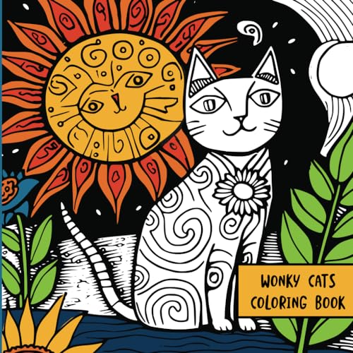 Wonky Cats: Coloring Book
