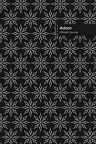 Adore Lifestyle Journal, Blank Write-in Notebook, Dotted Lines, Wide Ruled, Size (A5) 6 x 9 In (Black) von Blurb