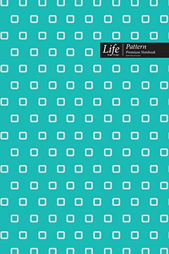 Square Pattern Composition Notebook, Dotted Lines, Wide Ruled Medium Size 6 x 9 Inch (A5), 144 Sheets Royal Cover