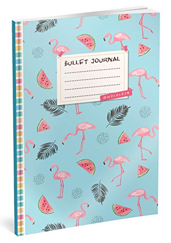 Bullet Journal: Punktraster Notizbuch (Ca. A5) + 100 Seiten + Vintage Softcover | TOP Motiv: Karibik | Dot Grid Journal, Kalligraphie Übungsheft, Punktpapier +++ Jetzt mit Register +++ von Wölklein