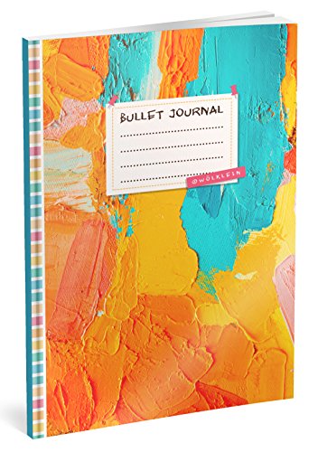 Bullet Journal: Punktraster Notizbuch (Ca. A5) + 100 Seiten + Vintage Softcover | TOP Motiv: Oilpainting | Dot Grid Journal, Kalligraphie Übungsheft, Punktpapier +++ Jetzt mit Register +++