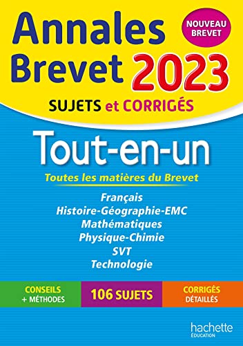 Annales BREVET 2023 Tout-en-un: Sujets et corrigés