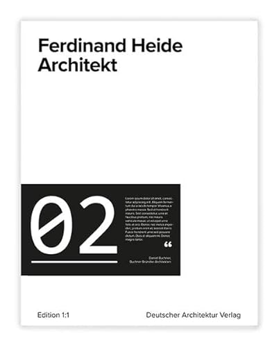 Ferdinand Heide Architekt (Edition 1:1) von Deutscher Architektur Verlag