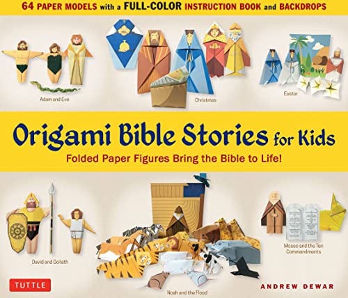 Origami Bible Stories for Kids Kit: Paper Figures and 9 Stories Bring the Bible to Life! von Tuttle Publishing