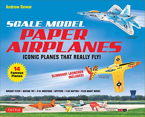Scale Model Paper Airplanes Kit: Iconic Planes That Really Fly! Catapult Launcher Included! - Just Pop-out and Assemble (14 Famous Pop-out Airplanes)