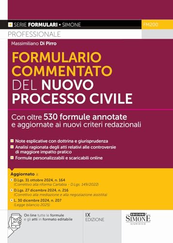 Formulario commentato del nuovo processo civile. Nuova ediz. Con On line tutte le formule e gli atti in formato editabile Formulario commentato del nuovo processo civile. Nuova ediz. Con On line tutte le formule e gli atti in formato editabile von Edizioni Giuridiche Simone