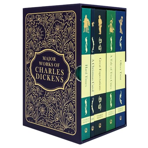 Major Works of Charles Dickens 5 Books Deluxe Hardback Set: A Christmas Carol, Oliver Twist, Great Expectations, A Tale of Two Cities, Hard Times