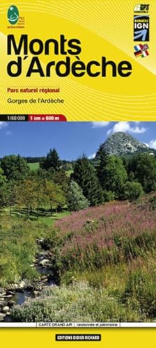 Libris Wanderkarte 11. Monts d'Ardèche 1 : 60 000: Gorges de l'Ardèche. Parc naturel régional. GPS compatible