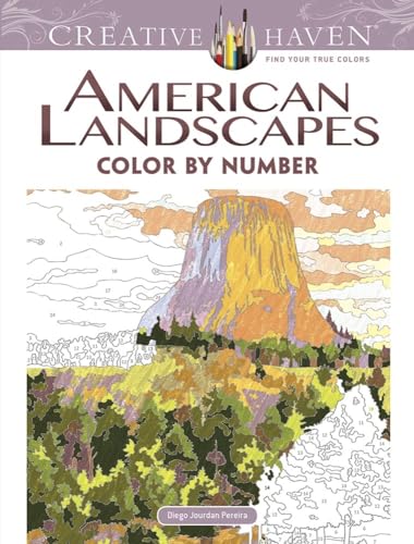 Creative Haven American Landscapes Color by Number Coloring Book von Dover Publications