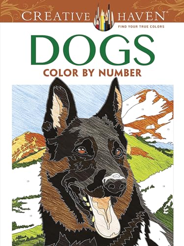 Creative Haven Dogs Color by Number Coloring Book (Creative Haven Coloring Books)