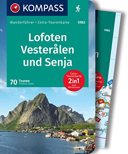 KOMPASS Wanderführer Lofoten, Vesterålen und Senja, 70 Touren mit Extra-Tourenkarte: GPS-Daten zum Download von Kompass